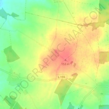 Topografische Karte Warnsdorf, Höhe, Relief
