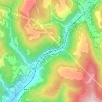 Topografische Karte Nikep, Höhe, Relief