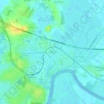 Topografische Karte La Vacherie, Höhe, Relief