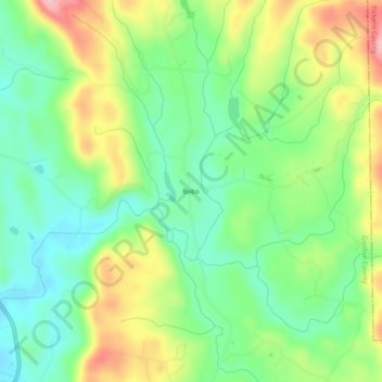 Topografische Karte Bobo, Höhe, Relief
