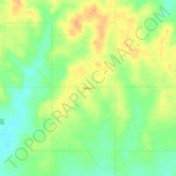 Topografische Karte Nelson, Höhe, Relief