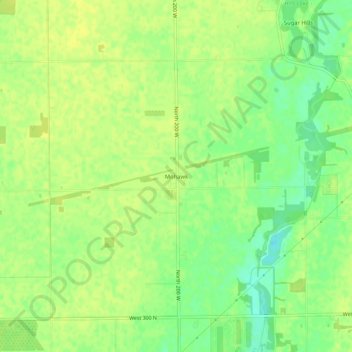 Topografische Karte Mohawk, Höhe, Relief