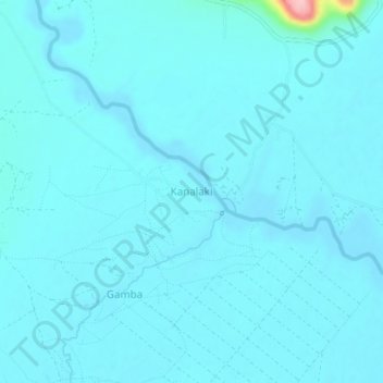 Topografische Karte Kanalaki, Höhe, Relief