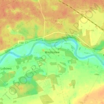 Topografische Karte Neubrück, Höhe, Relief