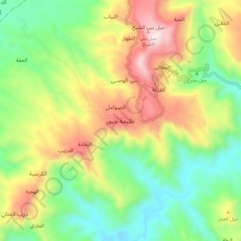 Topografische Karte Habur, Höhe, Relief