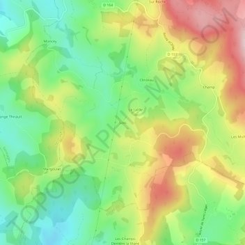 Topografische Karte Solo, Höhe, Relief