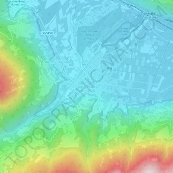 Topografische Karte Prad am Stilfser Joch, Höhe, Relief