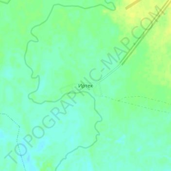 Topografische Karte Иртек, Höhe, Relief