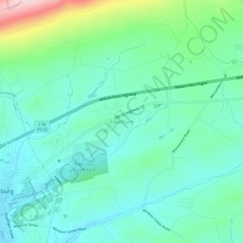 Topografische Karte Edenburg, Höhe, Relief