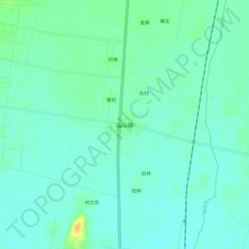 Topografische Karte 庙山镇, Höhe, Relief
