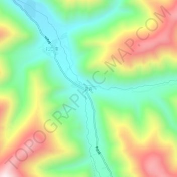 Topografische Karte 亚弄, Höhe, Relief