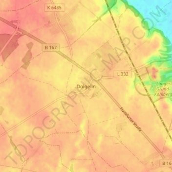 Topografische Karte Dolgelin, Höhe, Relief