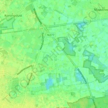 Topografische Karte Dekeshorst, Höhe, Relief