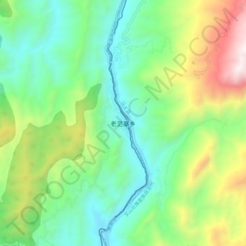 Topografische Karte 老范寨乡, Höhe, Relief