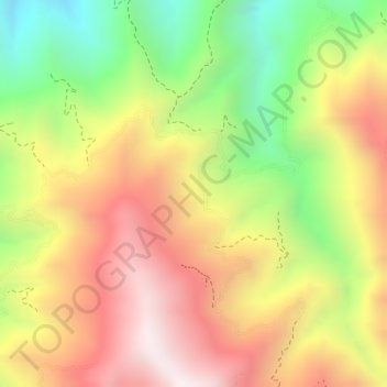 Topografische Karte El Guamo, Höhe, Relief