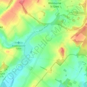 Topografische Karte Knowlton, Höhe, Relief