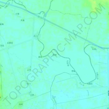 Topografische Karte 石村, Höhe, Relief