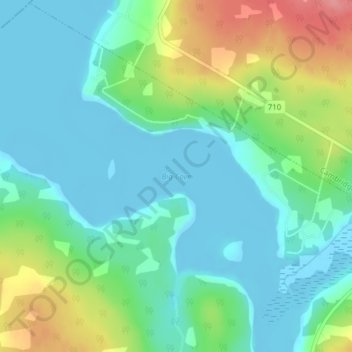 Topografische Karte Big Cove, Höhe, Relief