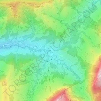 Topografische Karte Säge, Höhe, Relief