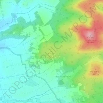 Topografische Karte Rother Berg, Höhe, Relief