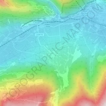 Topografische Karte Tabland, Höhe, Relief