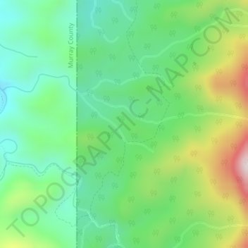 Topografische Karte Cohutta Wildlife Management Area, Höhe, Relief