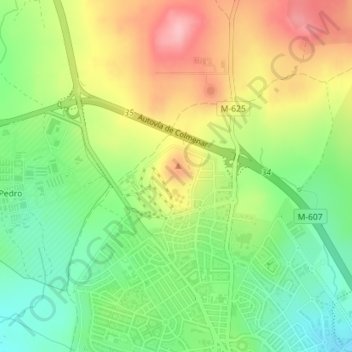 Topografische Karte Alto Eugenio, Höhe, Relief