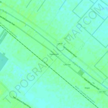 Topografische Karte Sandager, Höhe, Relief