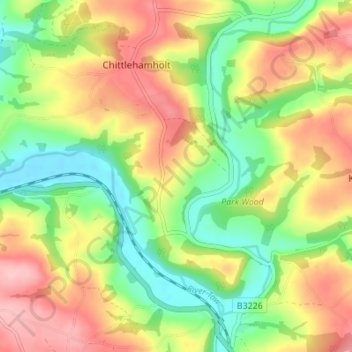 Topografische Karte Chittlehamholt, Höhe, Relief