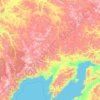 Topografische Karte Северо-Эвенский муниципальный округ, Höhe, Relief