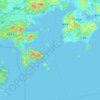 Topografische Karte 惠州大亚湾经济技术开发区, Höhe, Relief