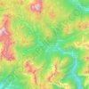 Topografische Karte Val di Zoldo, Höhe, Relief