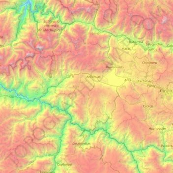 Topografische Karte Anta, Höhe, Relief