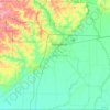 Topografische Karte Butler County, Höhe, Relief
