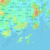 Topografische Karte 台山市, Höhe, Relief