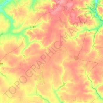 Topografische Karte Безлыченское сельское поселение, Höhe, Relief
