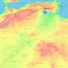 Topografische Karte Algerien, Höhe, Relief