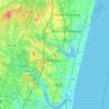 Topografische Karte Jersey Shore Region, Höhe, Relief