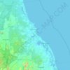 Topografische Karte Batticaloa District, Höhe, Relief
