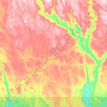 Topografische Karte Petite rivière au Bouleau, Höhe, Relief