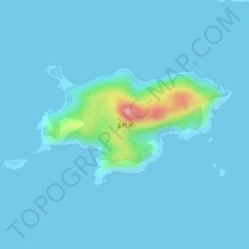 Topografische Karte 王府洲, Höhe, Relief
