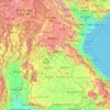Topografische Karte Laos, Höhe, Relief