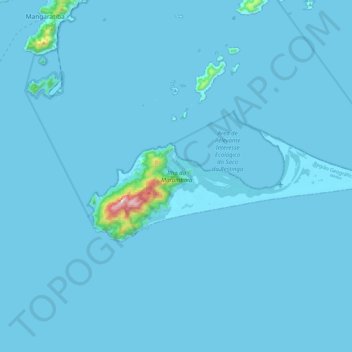 Topografische Karte Ilha da Marambaia, Höhe, Relief