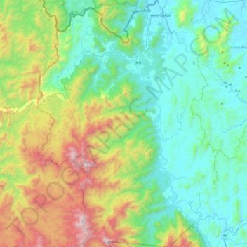 Topografische Karte Jeli, Höhe, Relief