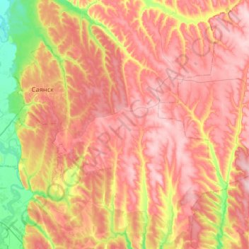 Topografische Karte Харайгунское сельское поселение, Höhe, Relief