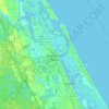 Topografische Karte New Smyrna Beach, Höhe, Relief