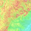 Topografische Karte Parc naturel régional des Vosges du Nord, Höhe, Relief