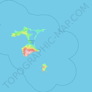 Topografische Karte Chatham Islands, Höhe, Relief