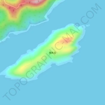 Topografische Karte 围夹岛, Höhe, Relief