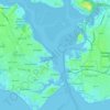 Topografische Karte Gosport, Höhe, Relief